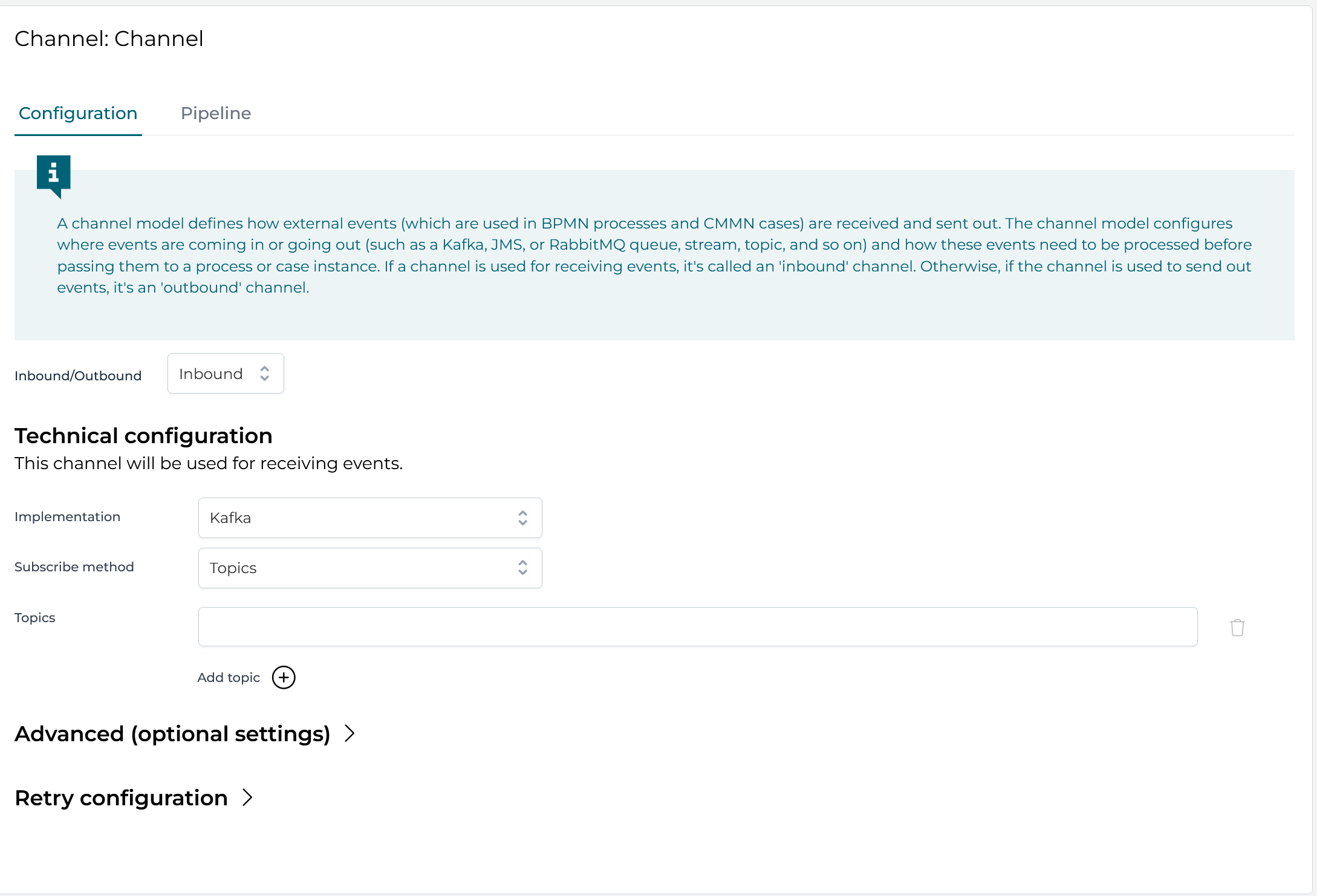 Channel Model UI