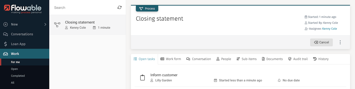 Open Assigned Task