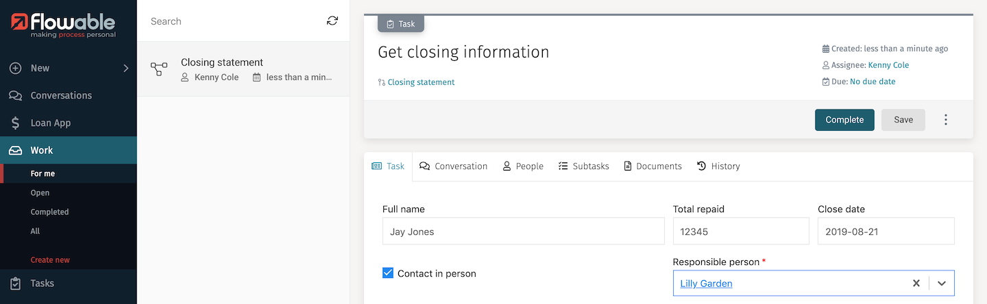 Assign person