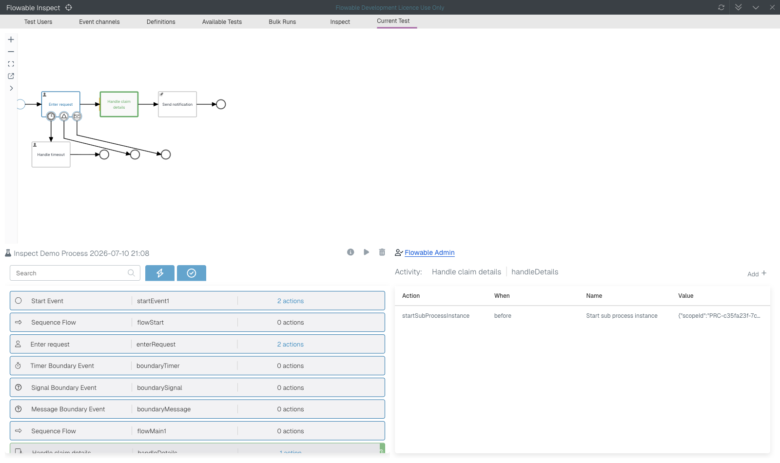 14 call activity active breakpoint
