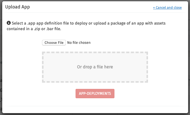 250B upload dialog