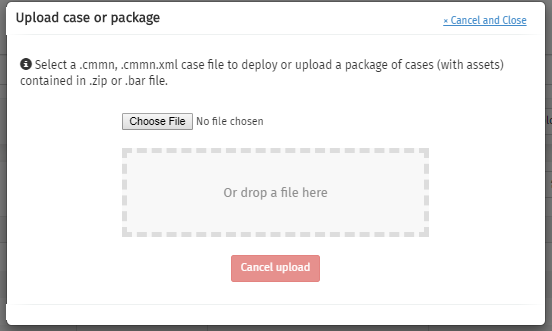 400A upload dialog