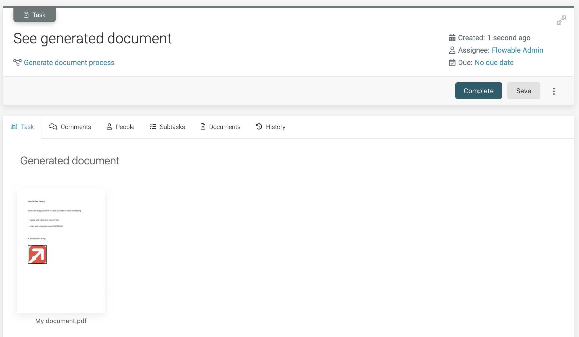 750 see document task