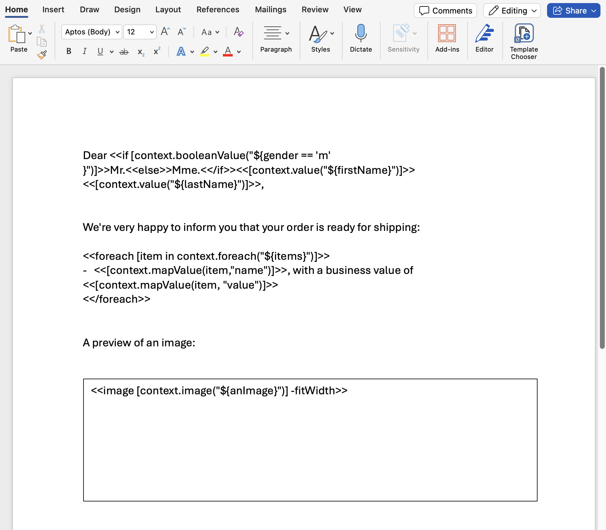 750 word template 01