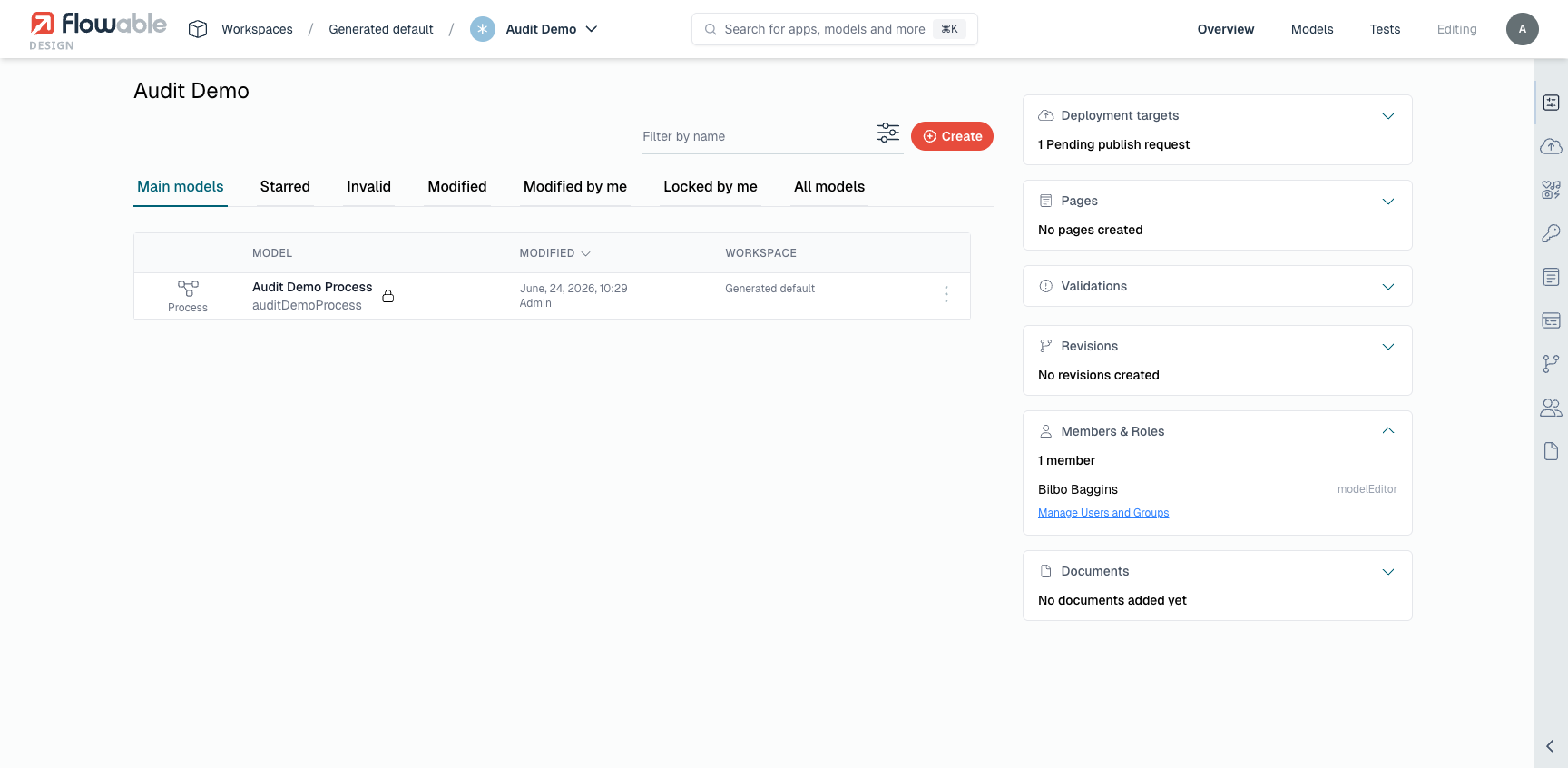Members & Roles section of the app overview