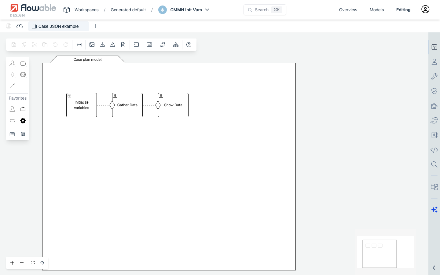 Init Variables Json Case Example
