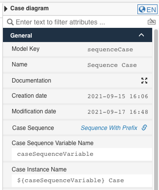 Case sequence configuration