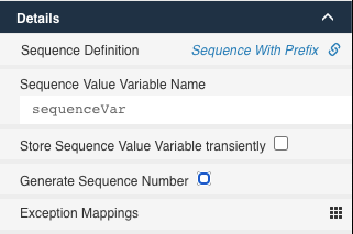 Generate Sequence Task property details