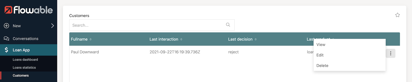 Customer actions