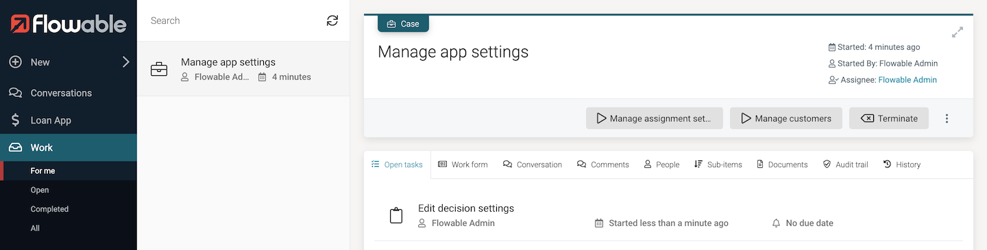 Configure decisions