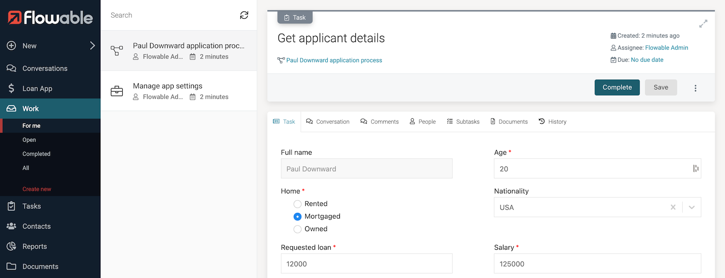 Loan details