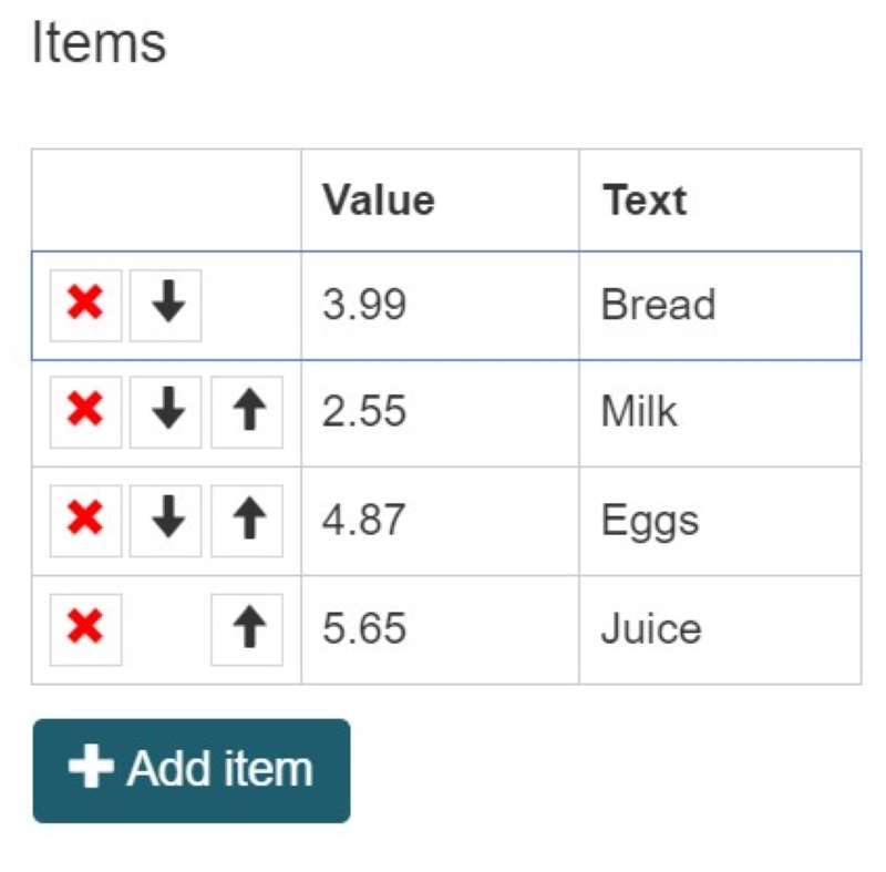 Select configuration