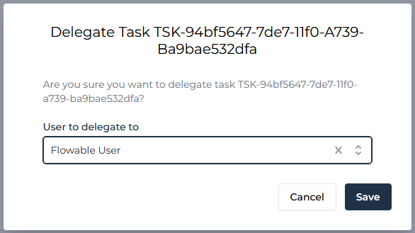 task delegate screen