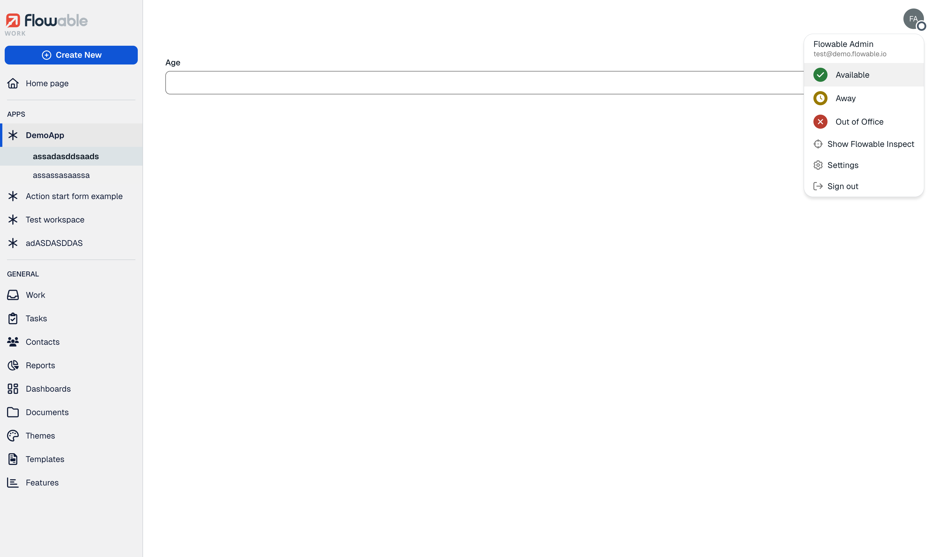 Enabling Flowable Inspect from the user menu