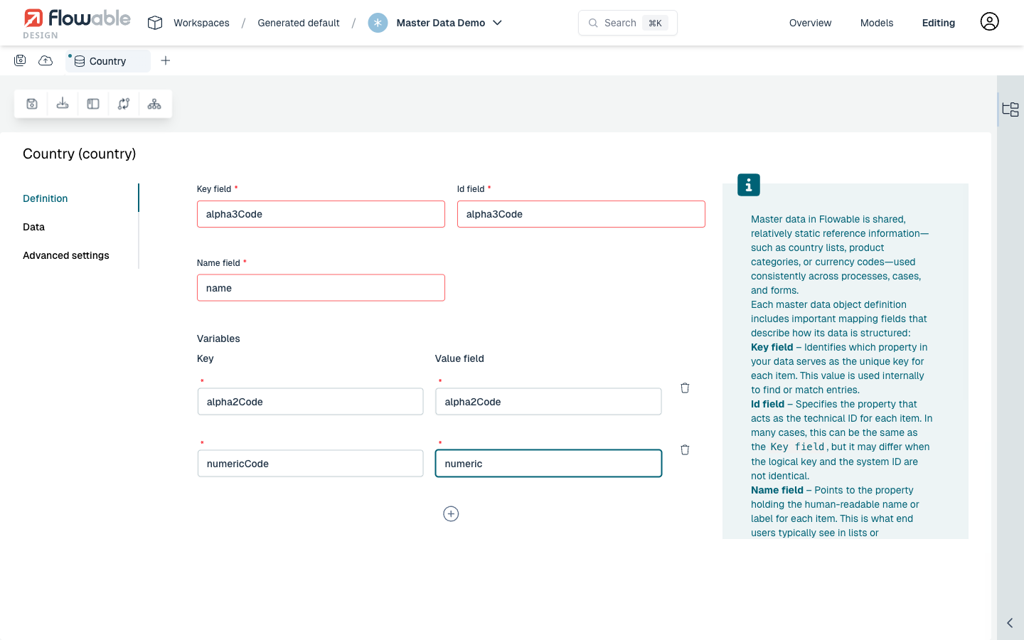 Master data definition