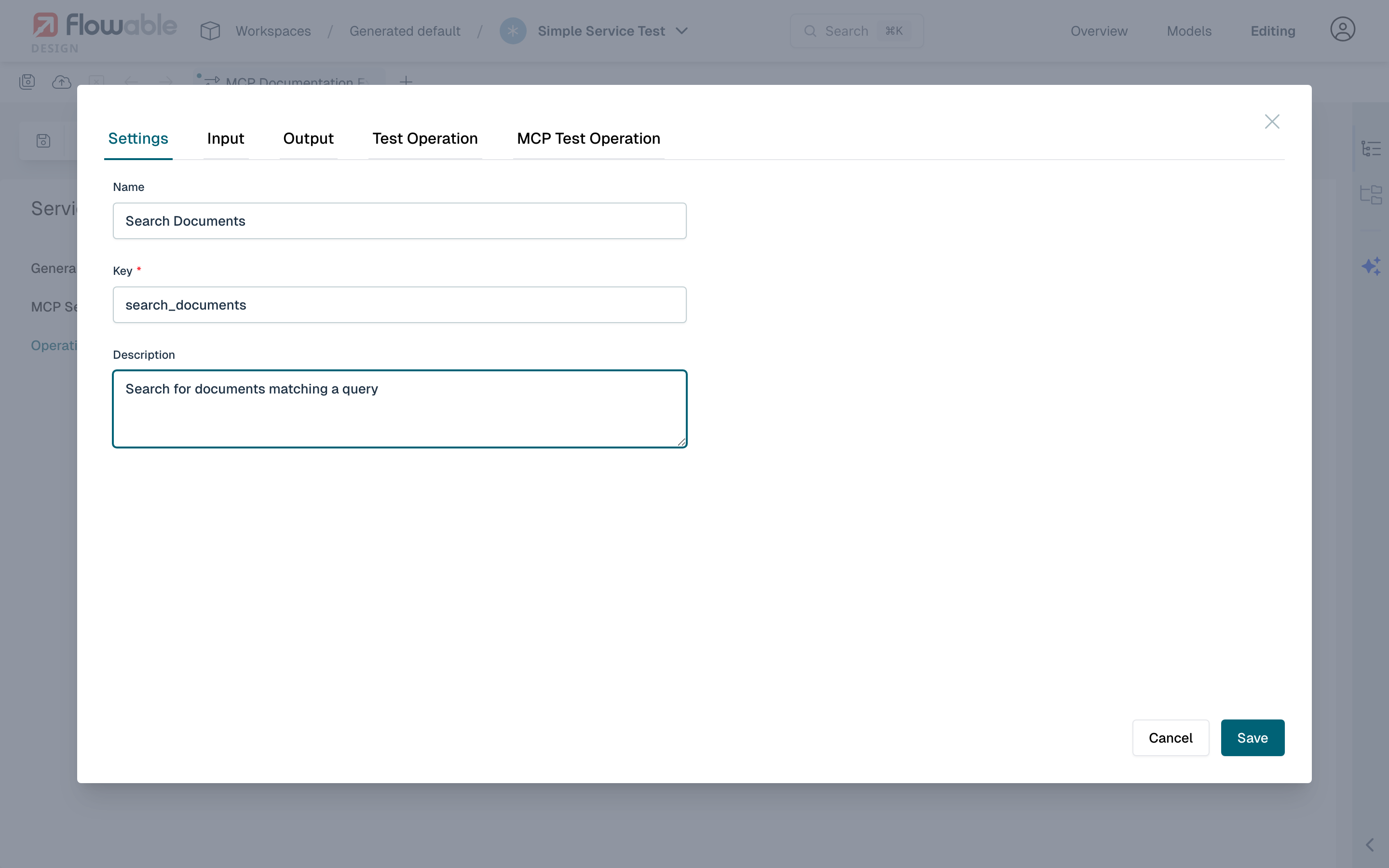 MCP Operation Settings