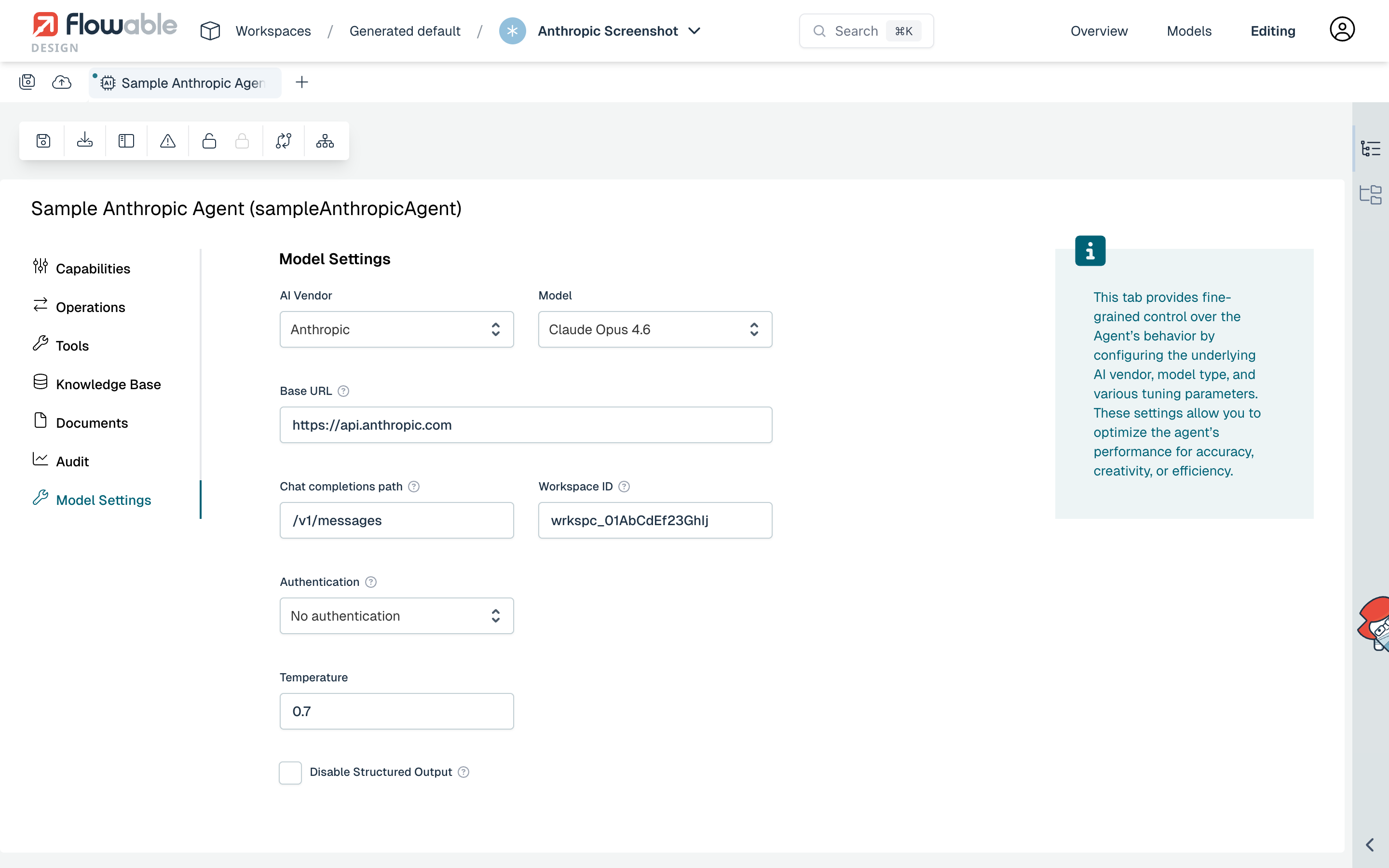Custom endpoint configuration for an Anthropic-compatible provider
