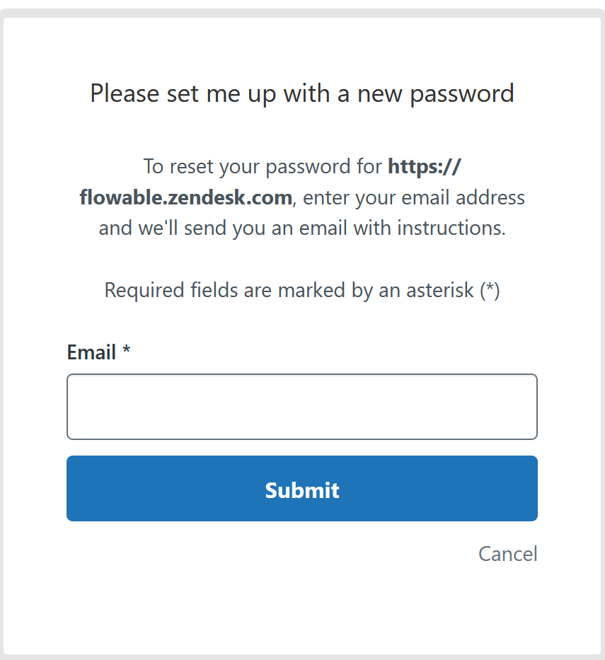 new password