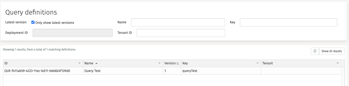 Query Definitions