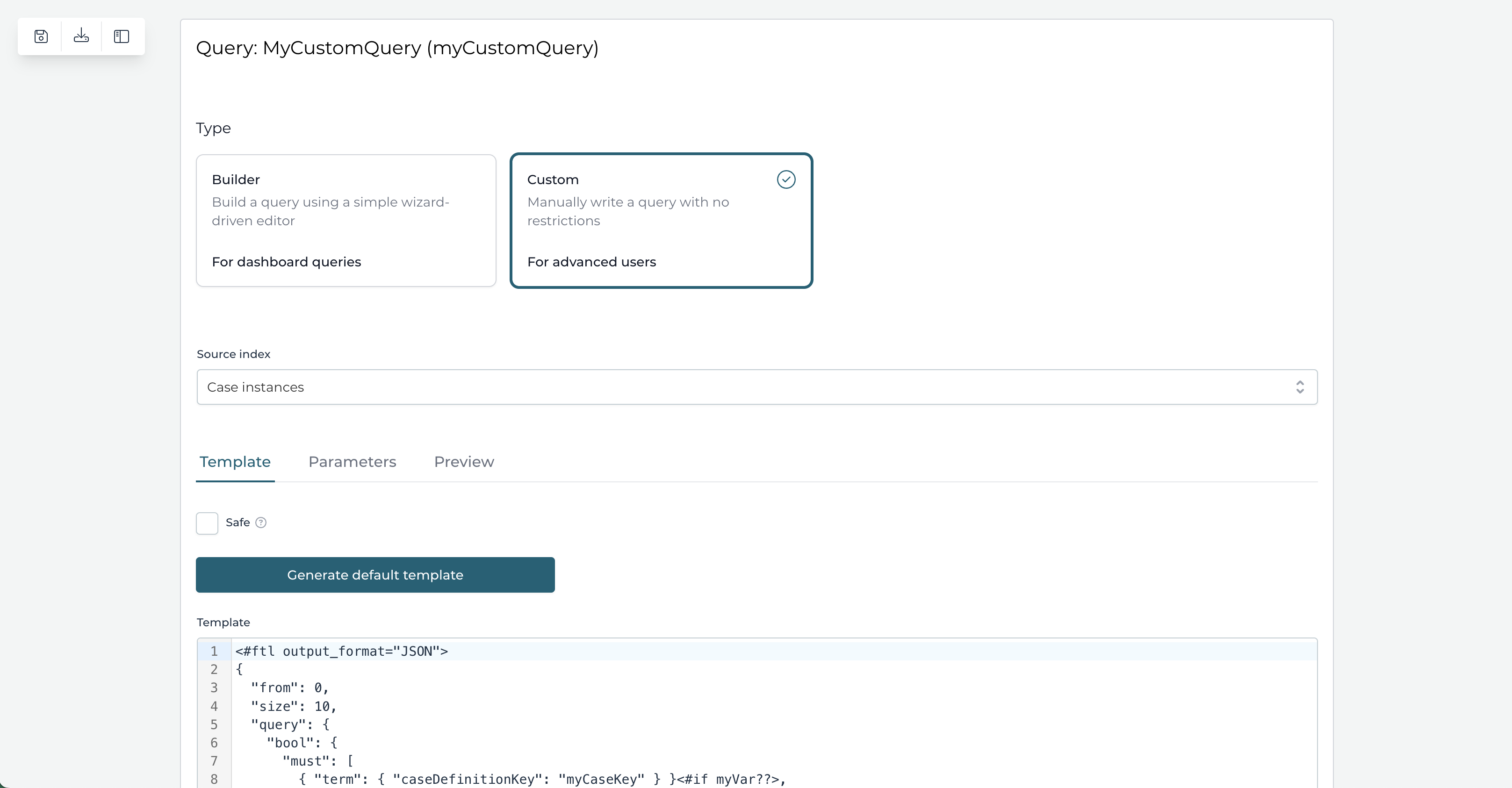 Query model example