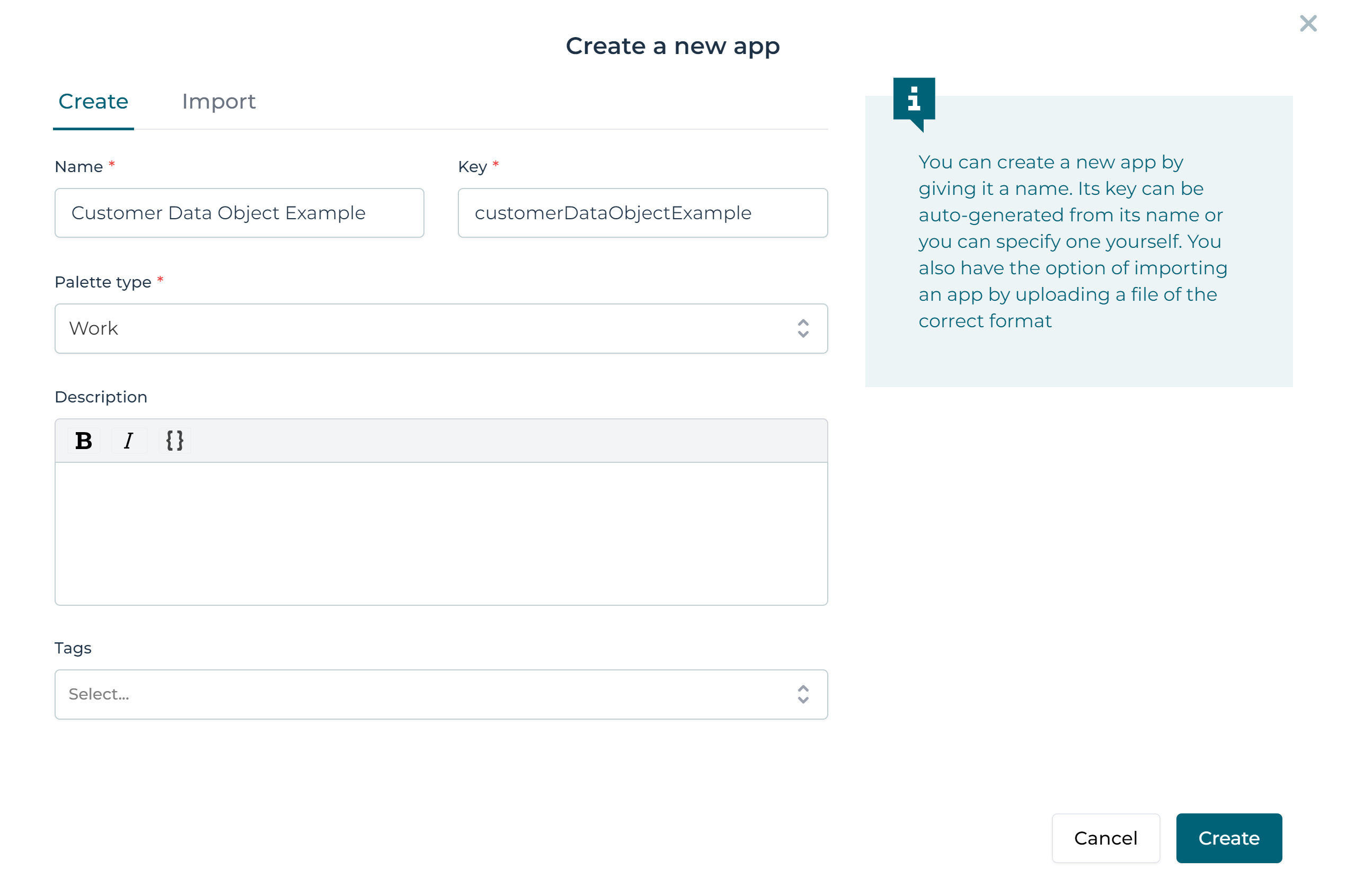 Create an app popup