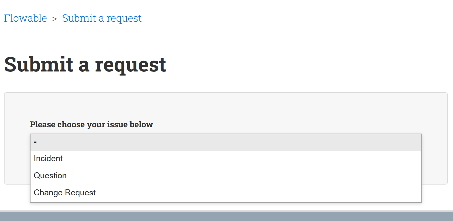 submit a request