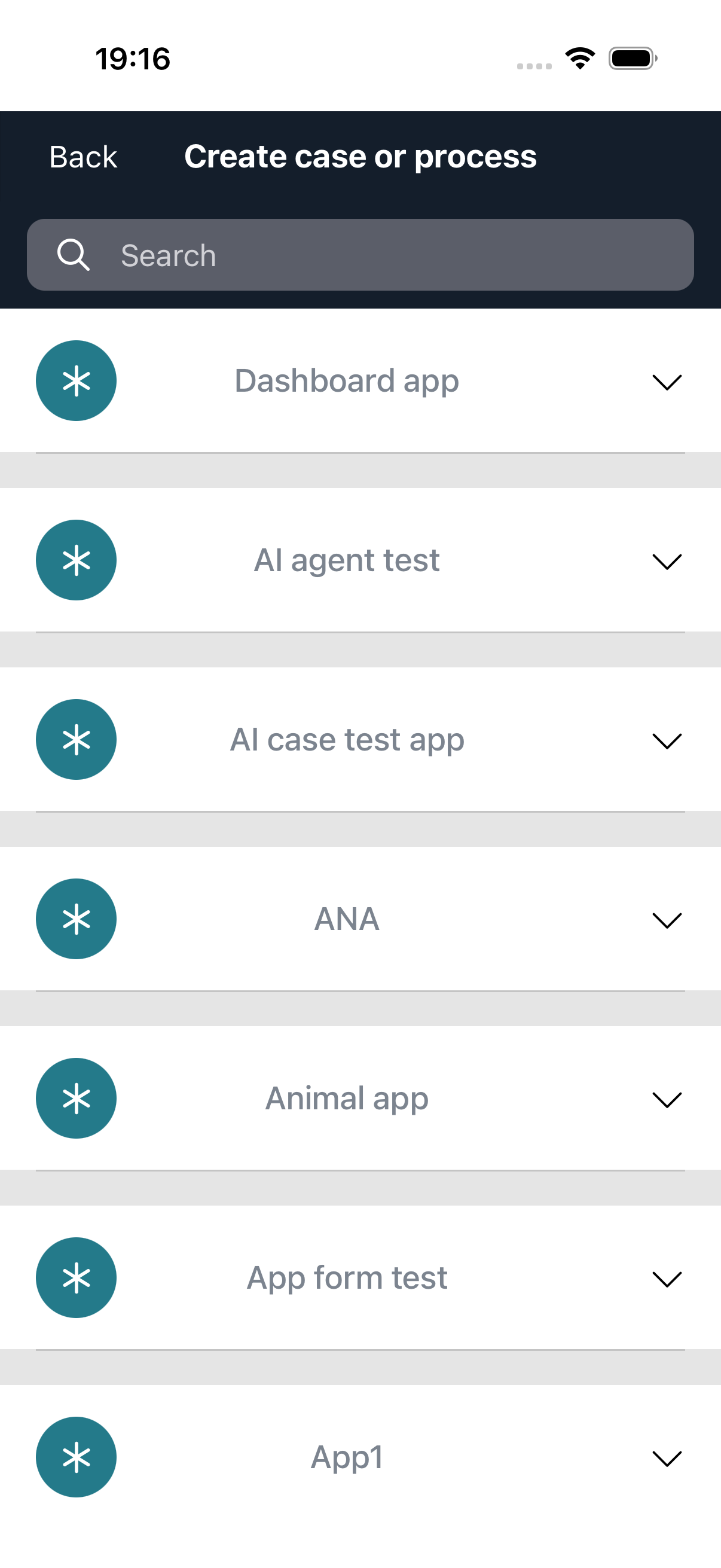 Create case or process